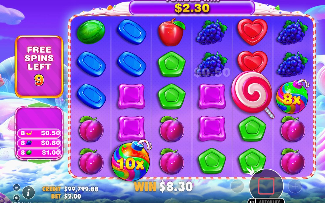 Free Spins-läget med multiplikatorbomber på rullarna